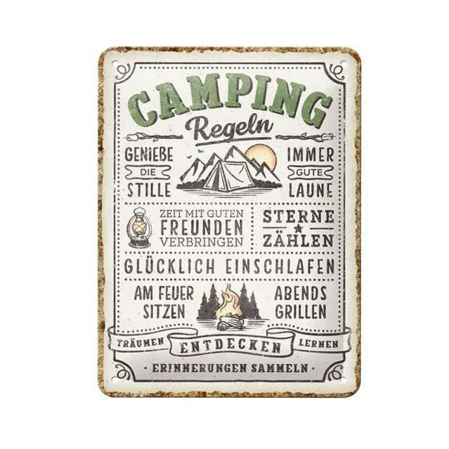 camping schild Schild klein Camping Regeln – der gute Heinrich