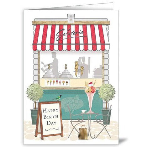 eis diele gelateria grußkarte glückwunschkarte happy birthday onlineshop karten große auswahl schön elegant besonders eiscreme